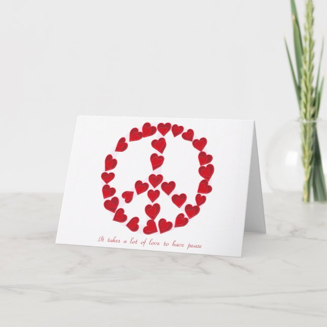 H love peace 1 notecard (Front)