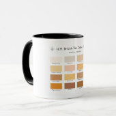 H.M. British Tea Color Chart Mug (Black Rim) (Front Left)