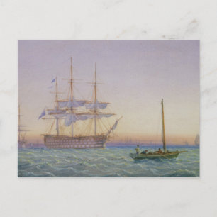 H.M. Frigates at Anchor Postcard