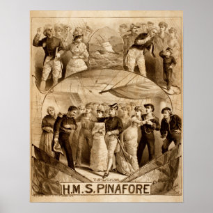 H.M.S. Pinafore, Gilbert & Sullivan, Poster