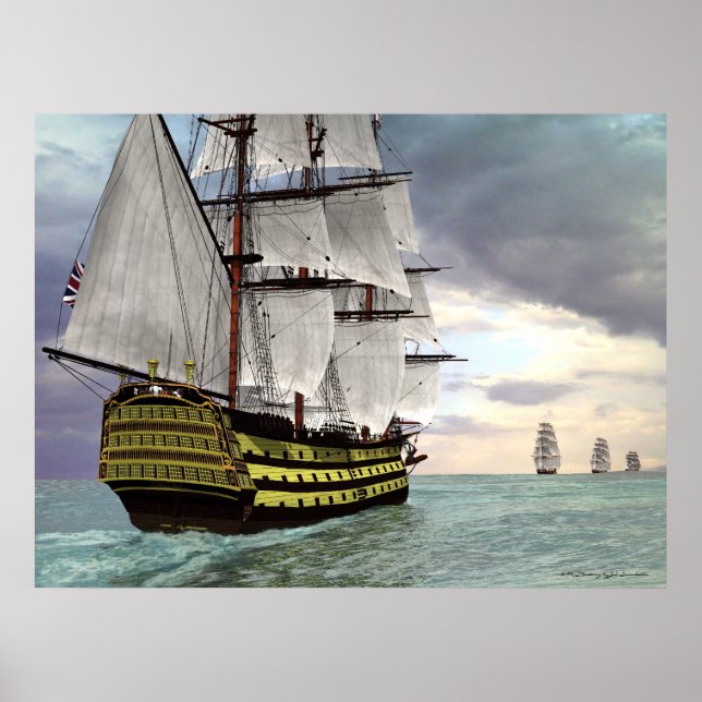 H M S Victory Poster (Front)