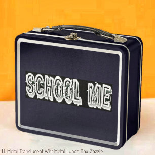 H. Metal Translucent-Wht Lunch Box