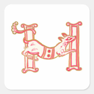 H - MINIATURE SQUARE STICKER