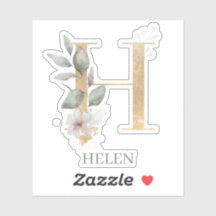 H Monogram Floral Personalised