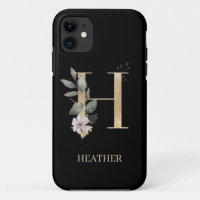 H Monogram Floral Personalised