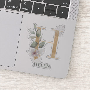 H Monogram Floral Personalized