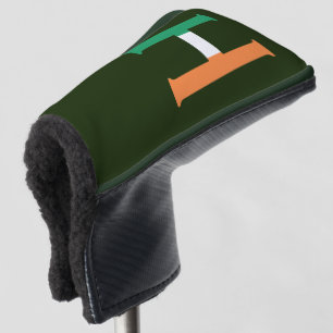 H Monogram overlaid on Irish Flag pccnt Golf Head Cover