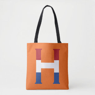 H Monogram overlaid on NLD Flag on or stcnt Tote Bag