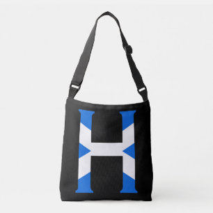 H Monogram overlaid on Scottish Flag cbbcn Crossbody Bag