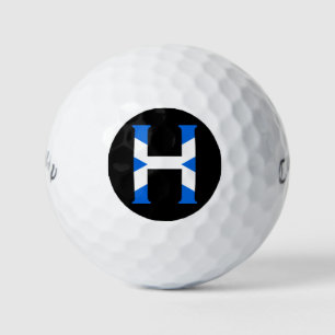 H Monogram overlaid on Scottish Flag cwb gbcnt Golf Balls