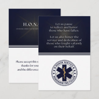 H.O.N.O.R. Card Flat