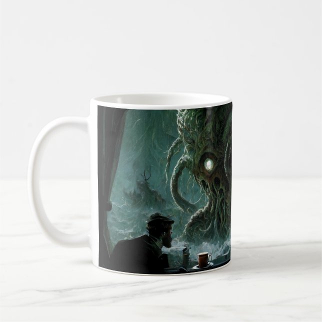 H.P. Lovecraft coffee quote mug (Left)