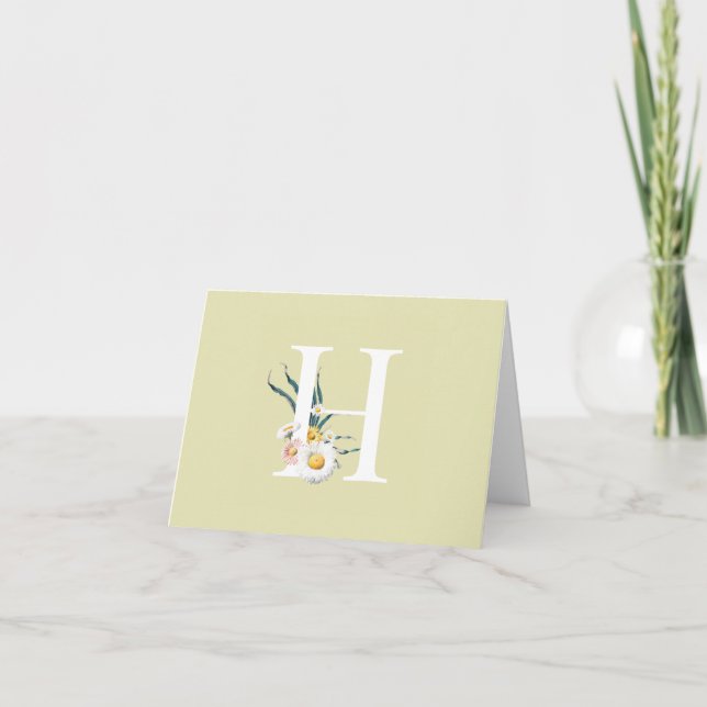 H Personalised Stationery Holiday Card (Front)