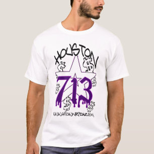 H TOWN RIDAZ CLOTHING - HOUSTON 713 PURP T-Shirt