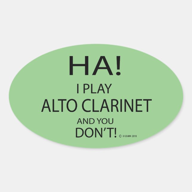Ha Alto Clarinet Oval Sticker (Front)
