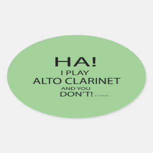 Ha Alto Clarinet Oval Sticker
