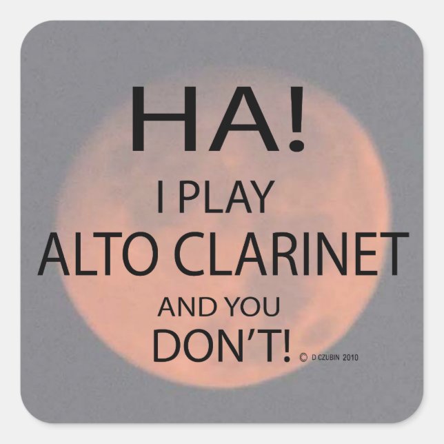 Ha Alto Clarinet Square Sticker (Front)