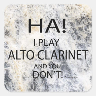 Ha Alto Clarinet Square Sticker