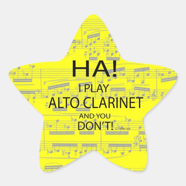 Ha Alto Clarinet Star Sticker (Front)