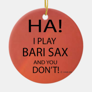 Ha Bari Sax Ceramic Ornament