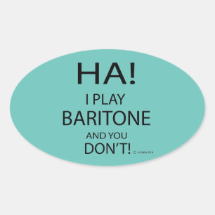 Ha Baritone Oval Sticker