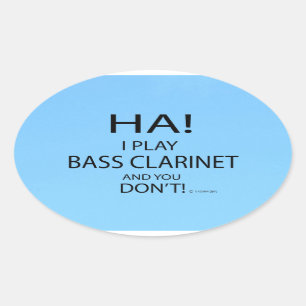 Ha Bass Clarinet Oval Sticker