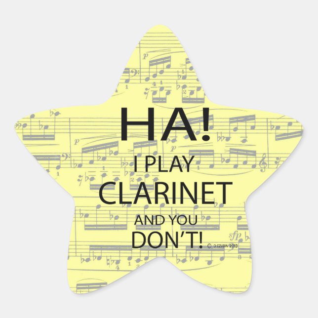 Ha Clarinet Star Sticker (Front)