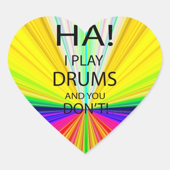 Ha Drums Heart Sticker (Front)
