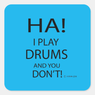 Ha Drums Square Sticker