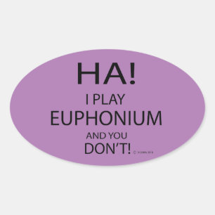 Ha Euphonium Oval Sticker