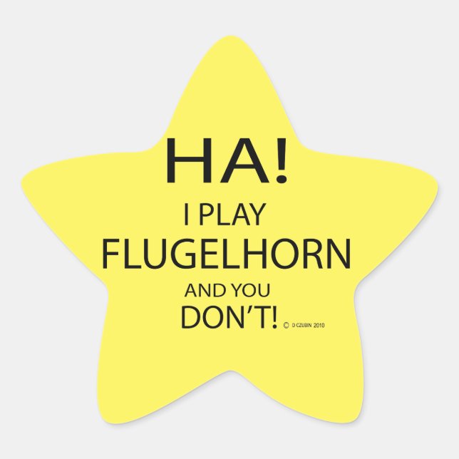 Ha Flugelhorn Star Sticker (Front)