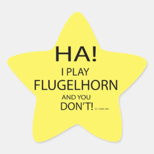 Ha Flugelhorn Star Sticker