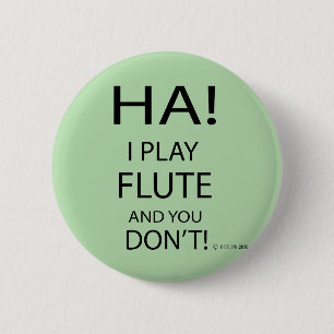 Ha Flute 6 Cm Round Badge