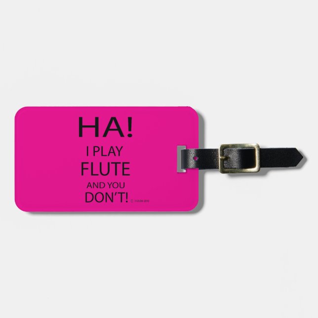 Ha Flute Luggage Tag (Front Horizontal)