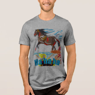 HA ha ha smile Tri-Blend Shirt