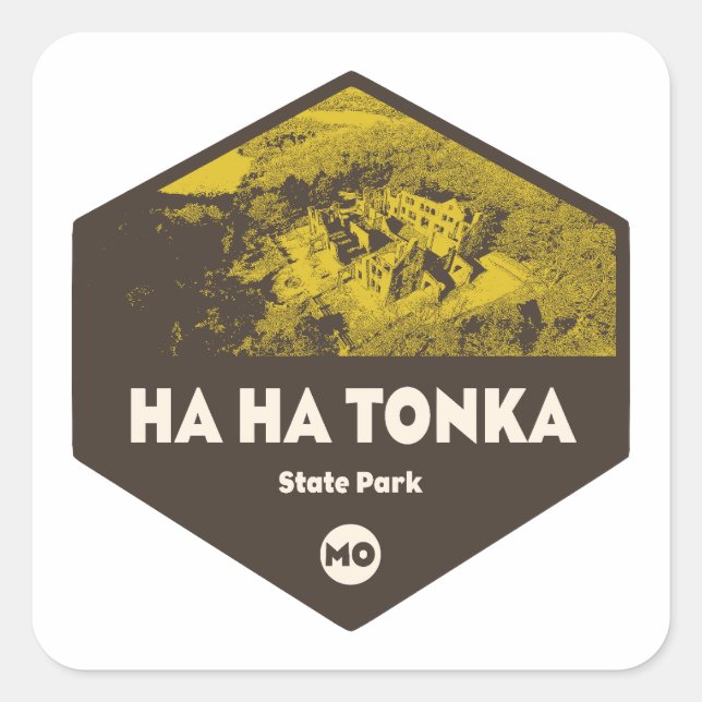 Ha Ha Tonka State Park Missouri Square Sticker (Front)