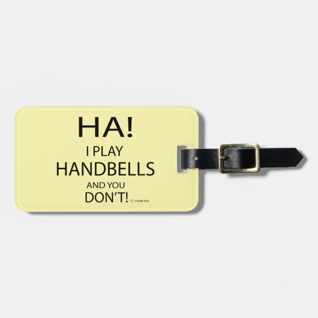 Ha Handbells Luggage Tag (Front Horizontal)