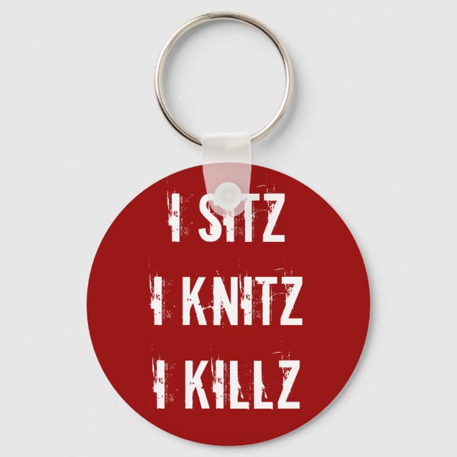HA Keychain - Sitz Knitz Killz (Front)