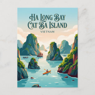 Ha Long Bay Cat Ba Island Vietnam Postcard