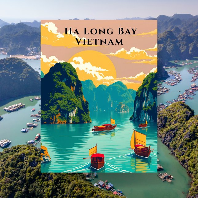 Ha Long Bay Vietnam Boat Trip Postcard (Ha Long Bay Vietnam Boat Trip Postcard)