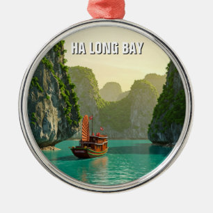 Ha Long Bay Vietnam Travel Metal Ornament