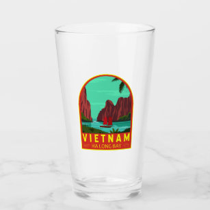 Ha Long Bay Vietnam Travel Vintage Art Glass