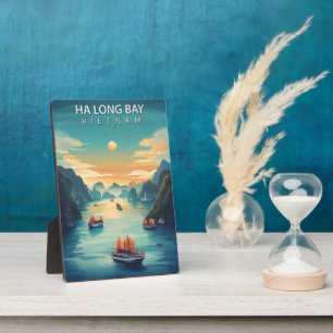 Ha Long Bay Vietnam Vintage Travel Plaque