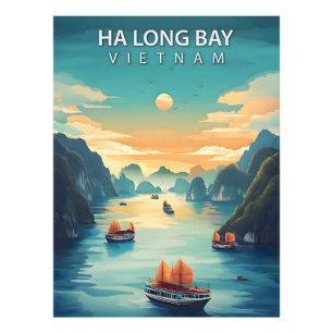 Ha Long Bay – Vintage Travel Poster of Vietnam’s M
