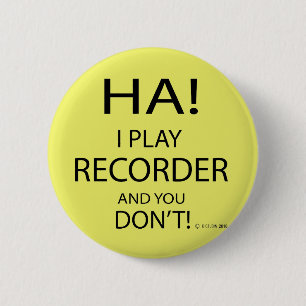 Ha Recorder 6 Cm Round Badge
