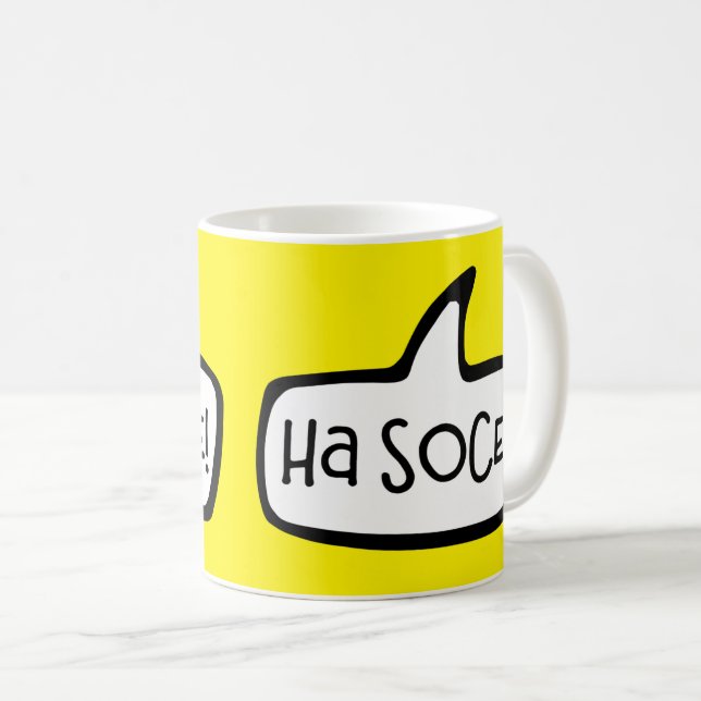 Ha Soce! Hello Mate in Cornish, Cornwall Coffee Mug (Front Right)