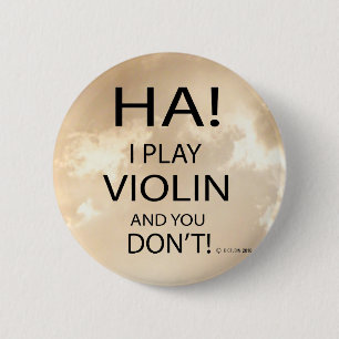 Ha Violin 6 Cm Round Badge