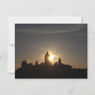 HAAGER BURG MIT SCHLOSSTURM IN ABENDSONNE POSTCARD