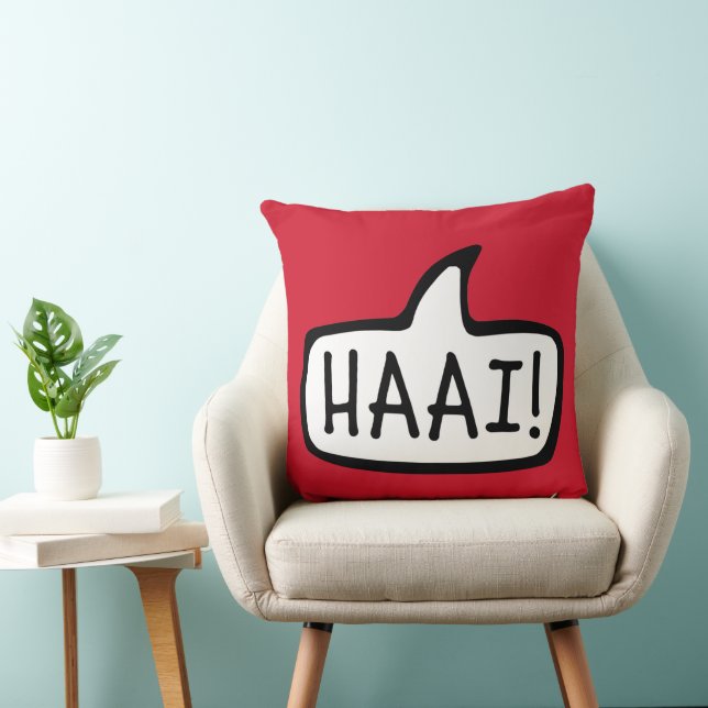 HAAI! Hi, Hello, Informal Greeting in Afrikaans Cushion (Chair)