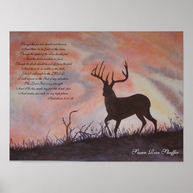 Habakkuk 3:17-19, Poster (Front)